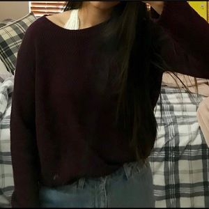 maroon sweater